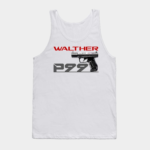 Handgun Walther P99 Tank Top by Aim For The Face